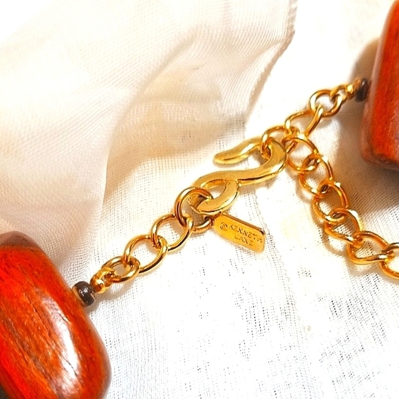 VTG Kenneth Lane 1970s wooden necklace - Picture 5 of 7